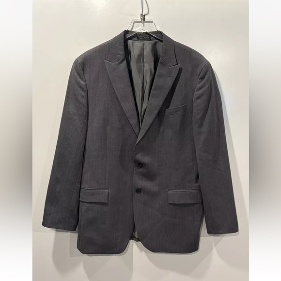 Egara‎ Sport Coat Mens Gray Wool Blazer Suit Jacket Slim Fit 44L (BR) - Picture 2 of 6